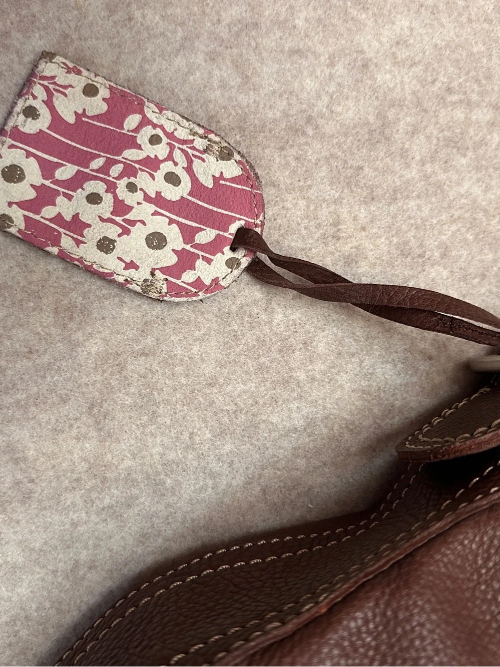 Fossil Vintage Y2K Brown Leather Suede Hobo Shoulder Bag Purse